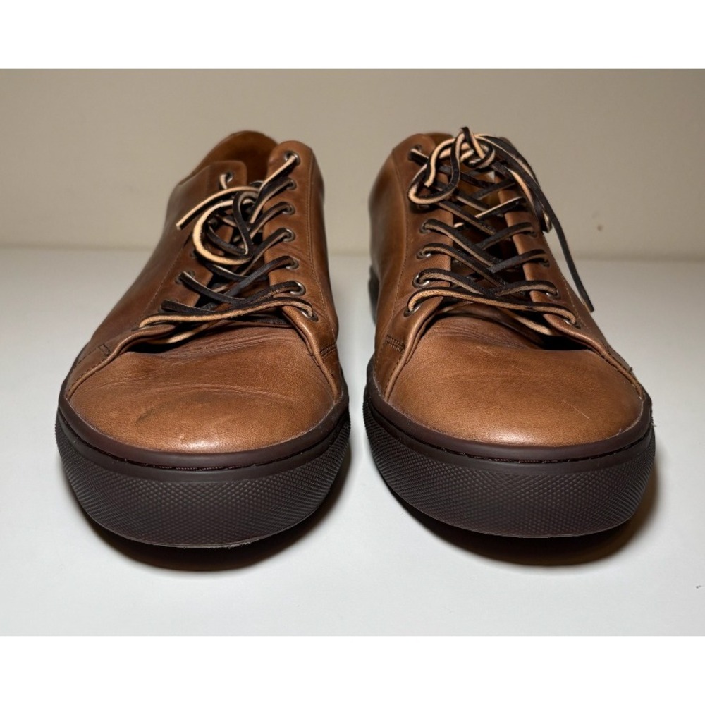 THURSDAY Leather Sneakers | Brown | Size 14 - Picture 8 of 9